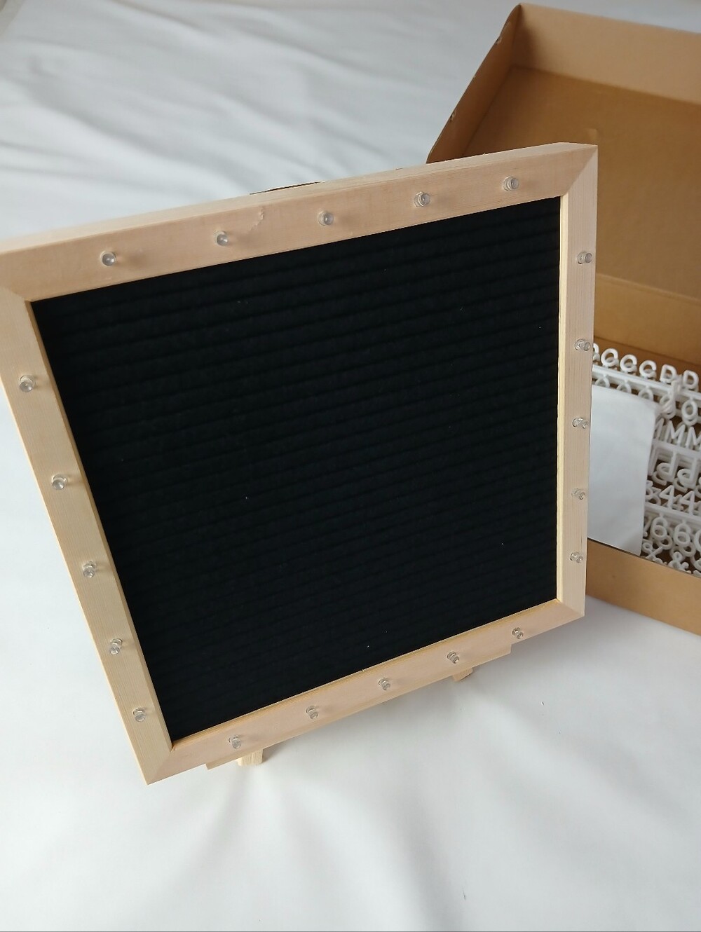New Changeable 10"X10" Felt Letterboard With LED Lights